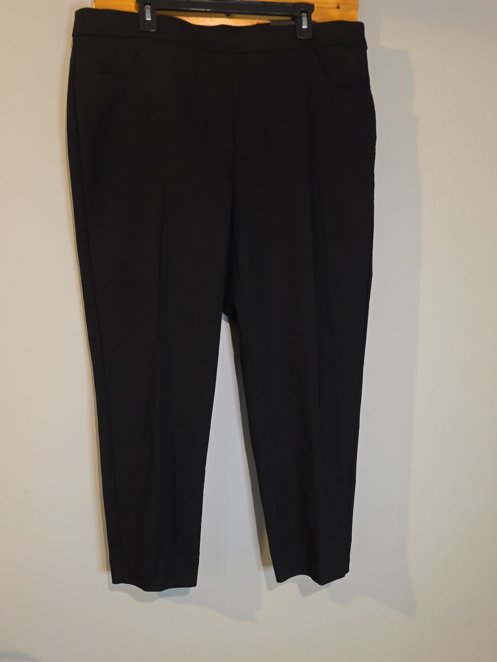 Alfred Dunner NWT Black Stretch Dress Pants 18W Plus Allure Pull On Slimming